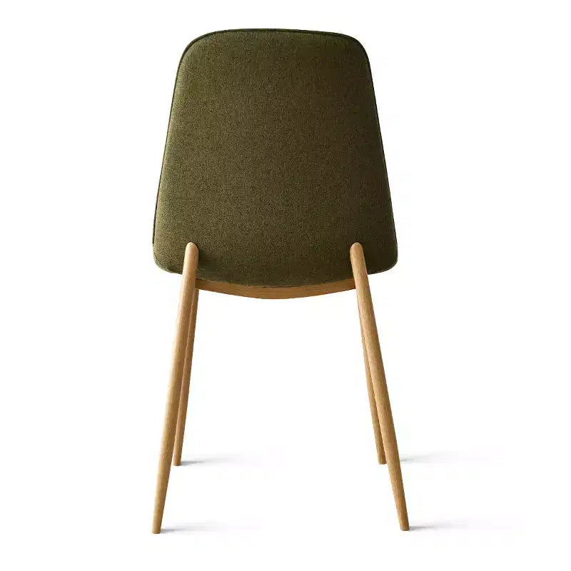 Ensemble de salle à manger 3 pièces avec table ronde, table sur pied aspect bois 34,5 po et chaises courbées sans accoudoirs rembourrées, idéal pour les petits espaces de salle à manger
