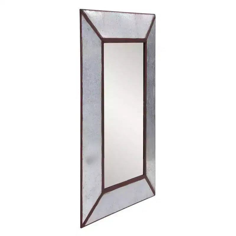 Miroir Mural Rectangulaire Rustique à Cadre Métallique 36"x24.5"