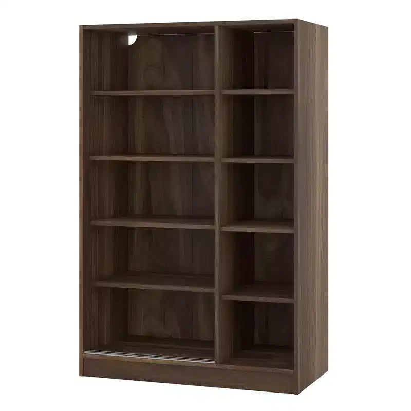 Armoire penderie à persiennes 3 portes en bois avec tringle et étagères de rangement