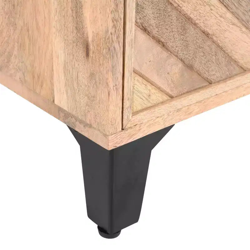 Table de chevet contemporaine Fogmere avec tiroir, naturelle