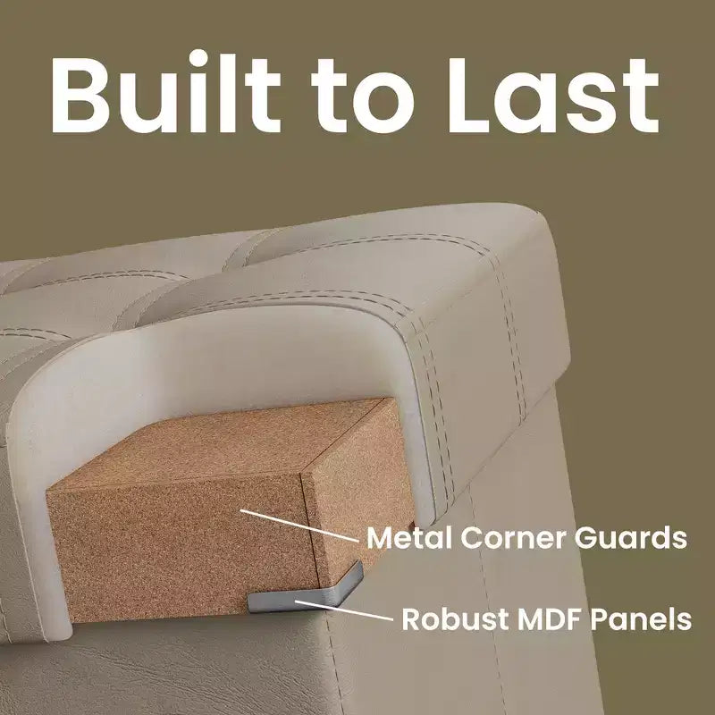 Banc ottoman de rangement 30", Ottoman avec rangement, Banc de rangement en cuir, Supporte jusqu'à 300 kg pour le salon