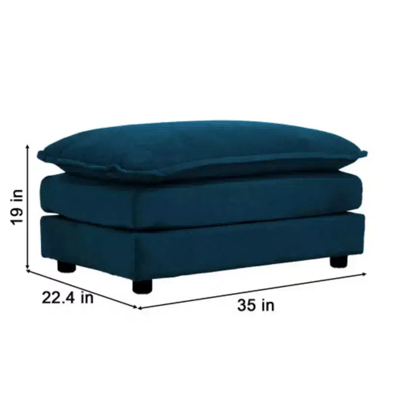Canapé 2 places rembourré et 2 poufs, causeuse de salon