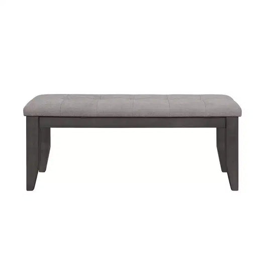 Simple Relax Fabric Upholstered Dining Bench in Dark Grey