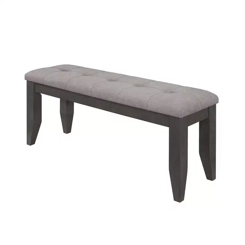 Banc de salle à manger Simple Relax en tissu rembourré gris foncé