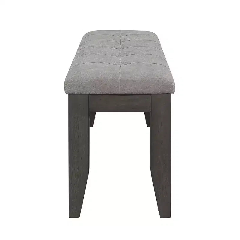 Banc de salle à manger Simple Relax en tissu rembourré gris foncé