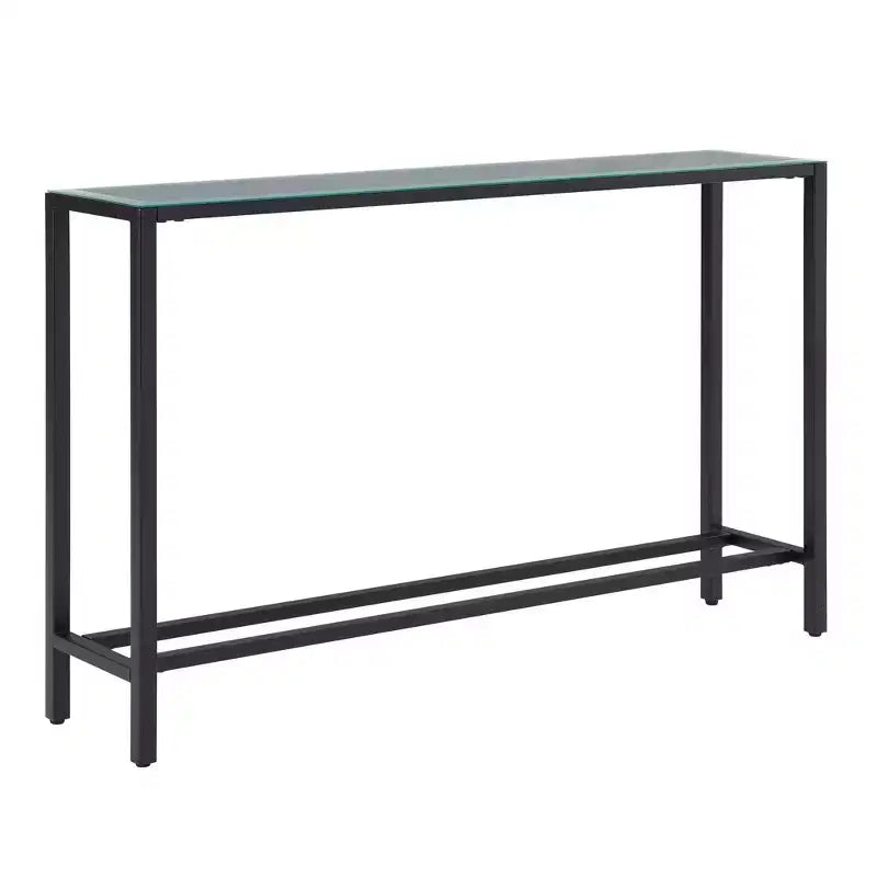 Console en verre miroir noir 56