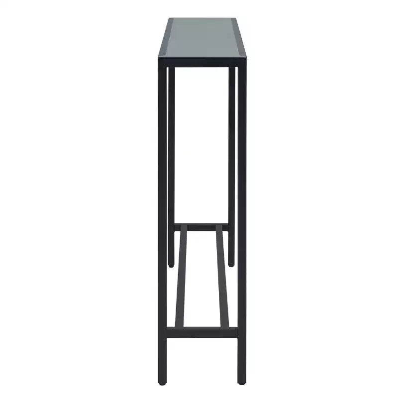 Console en verre miroir noir 56