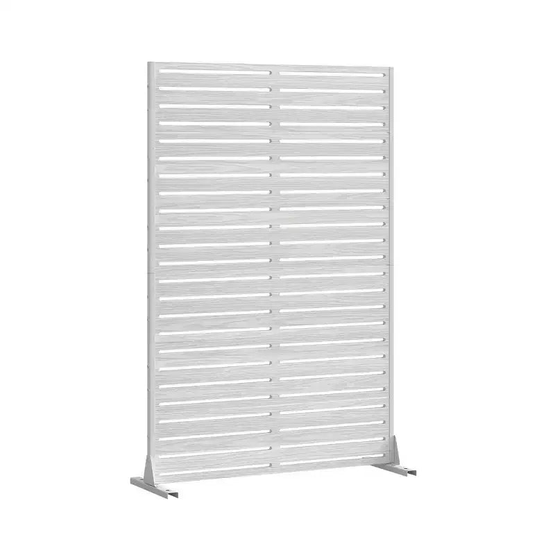 Paravent classique à persiennes blanc en PEHD, 72x47x16, 6 pièces, facile d'entretien, pour intérieur et extérieur