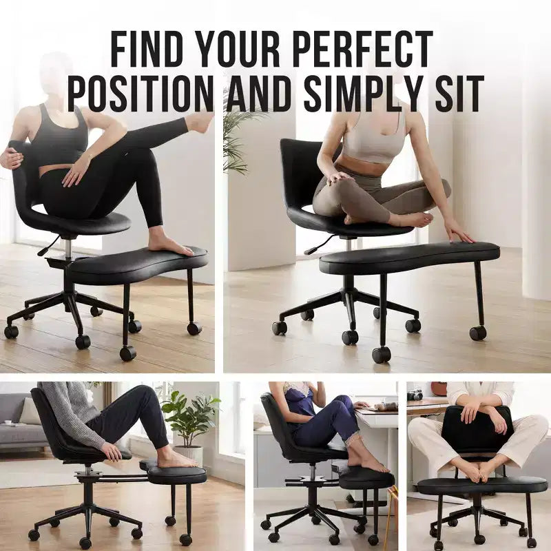 Chaise ergonomique à genoux, avec roulettes et support lombaire, chaise de méditation yoga réglable en hauteur, pour la maison