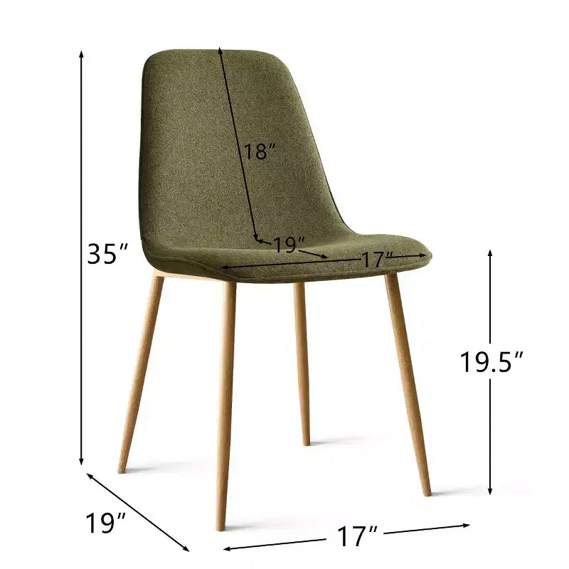 Ensemble de salle à manger 3 pièces avec table ronde, table sur pied aspect bois 34,5 po et chaises courbées sans accoudoirs rembourrées, idéal pour les petits espaces de salle à manger