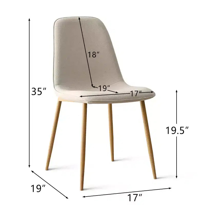 Ensemble de salle à manger 3 pièces avec table ronde, table sur pied aspect bois 34,5 po et chaises courbées sans accoudoirs rembourrées, idéal pour les petits espaces de salle à manger