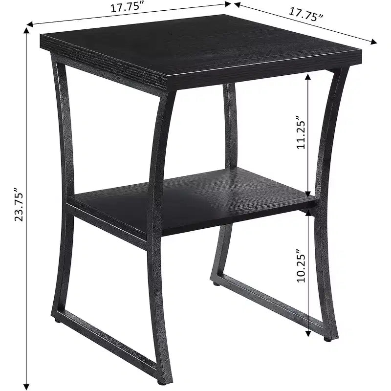 Table d'appoint rectangulaire en métal