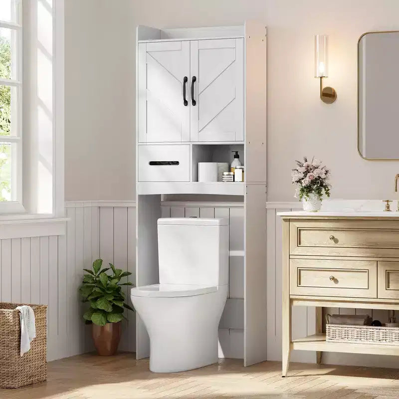 Meuble de rangement au-dessus des toilettes, organisateurs de salle de bain autoportants pour salle de bain, toilettes, buanderie