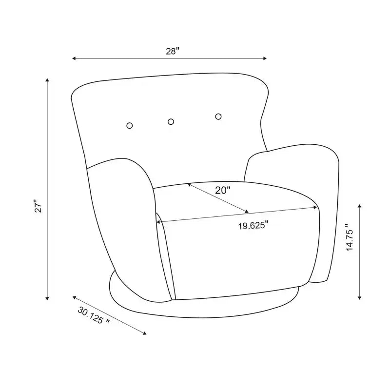 Chaise pivotante Kessler Crème