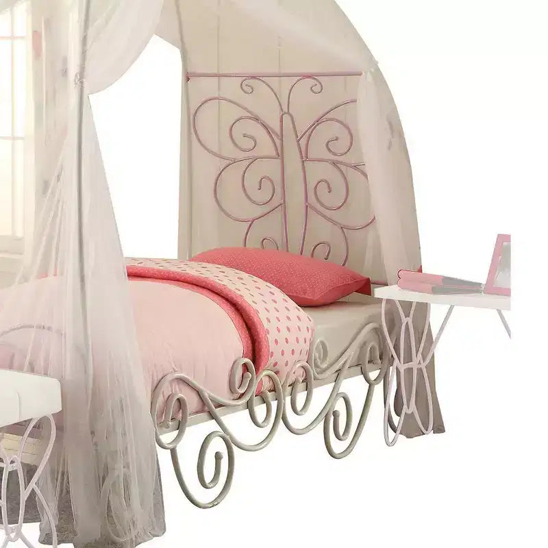 Lit complet Priya II en similicuir/finition blanc