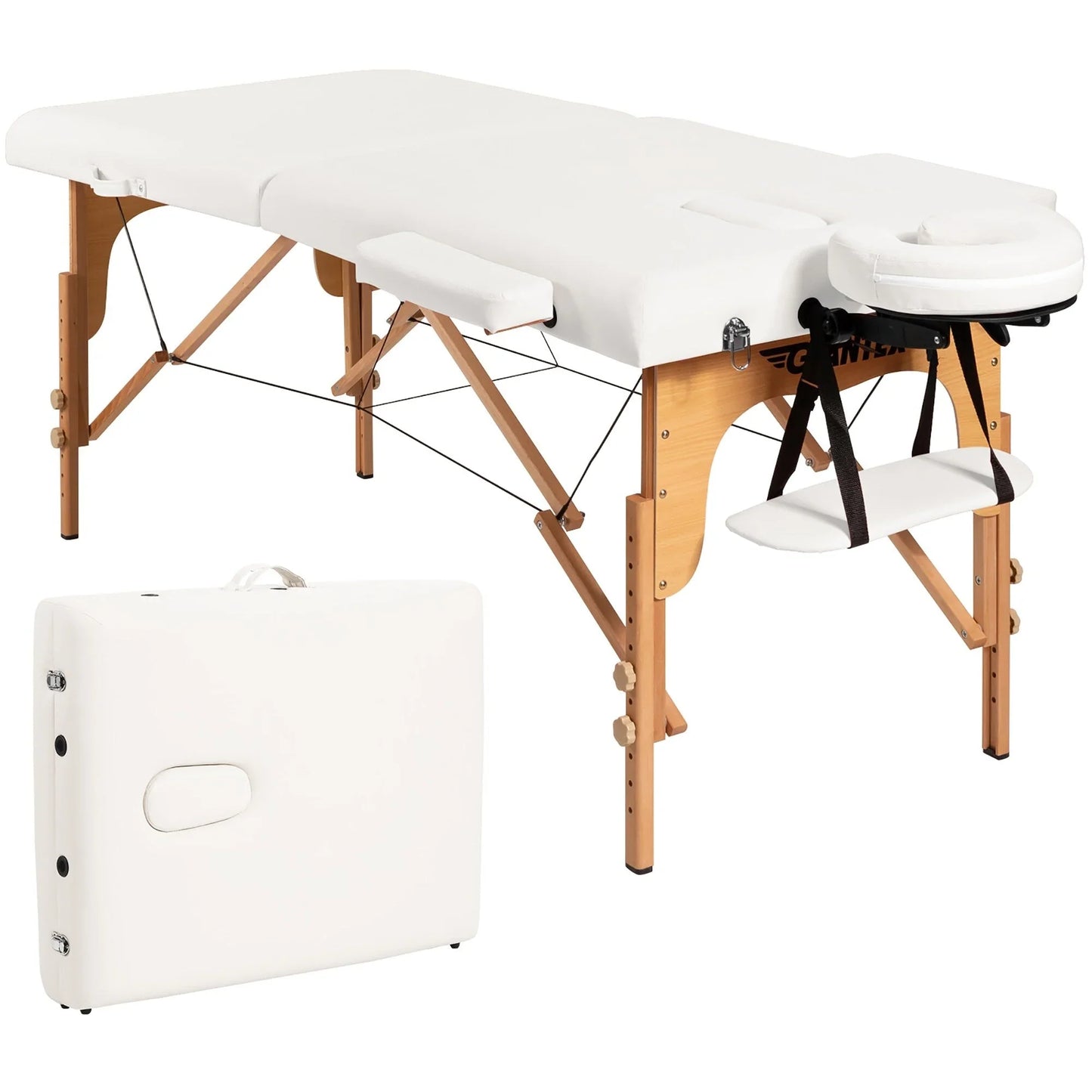 84L Portable Massage Table Adjustable Facial Spa Bed Tattoo w/ Carry