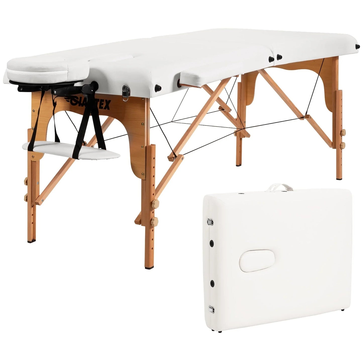 84L Portable Massage Table Adjustable Facial Spa Bed Tattoo w/ Carry