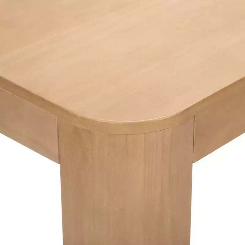 Table de salle à manger Contour, table de cuisine en bois massif de 183 cm pour 6 personnes