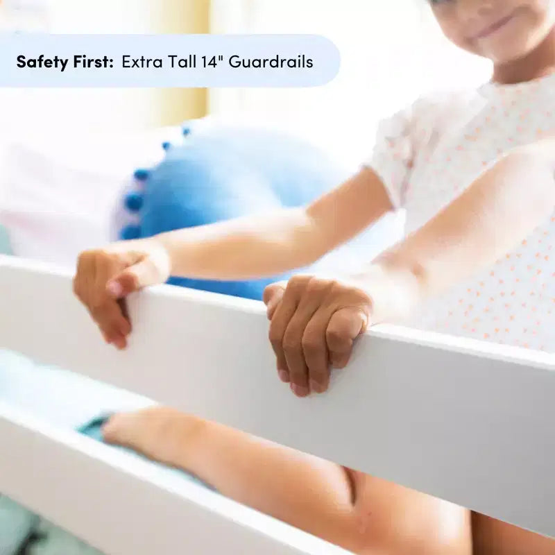 Lit superposé bas en bois jumeau sur toute la longueur pour enfants avec escalier