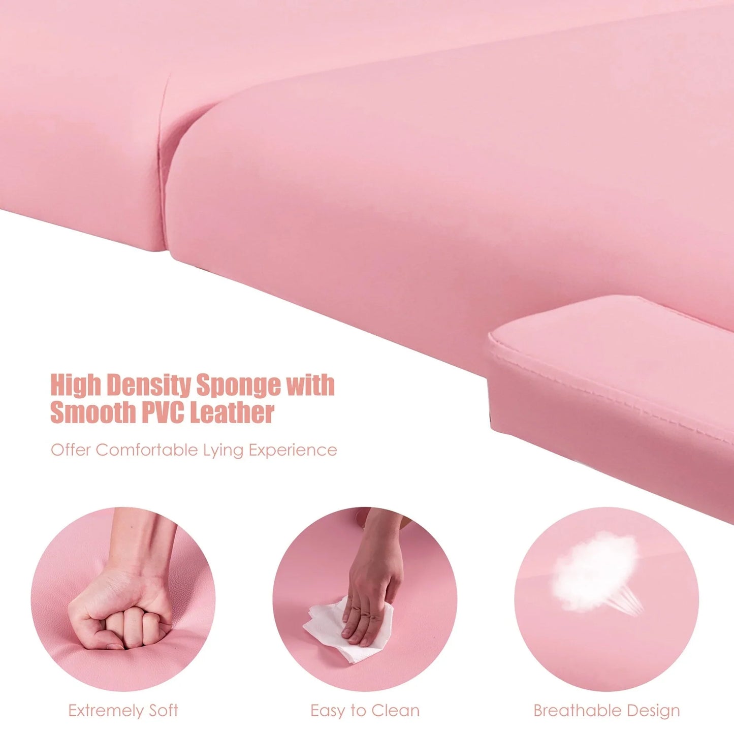 84L Portable Massage Table Adjustable Facial Spa Bed Tattoo w/ Carry